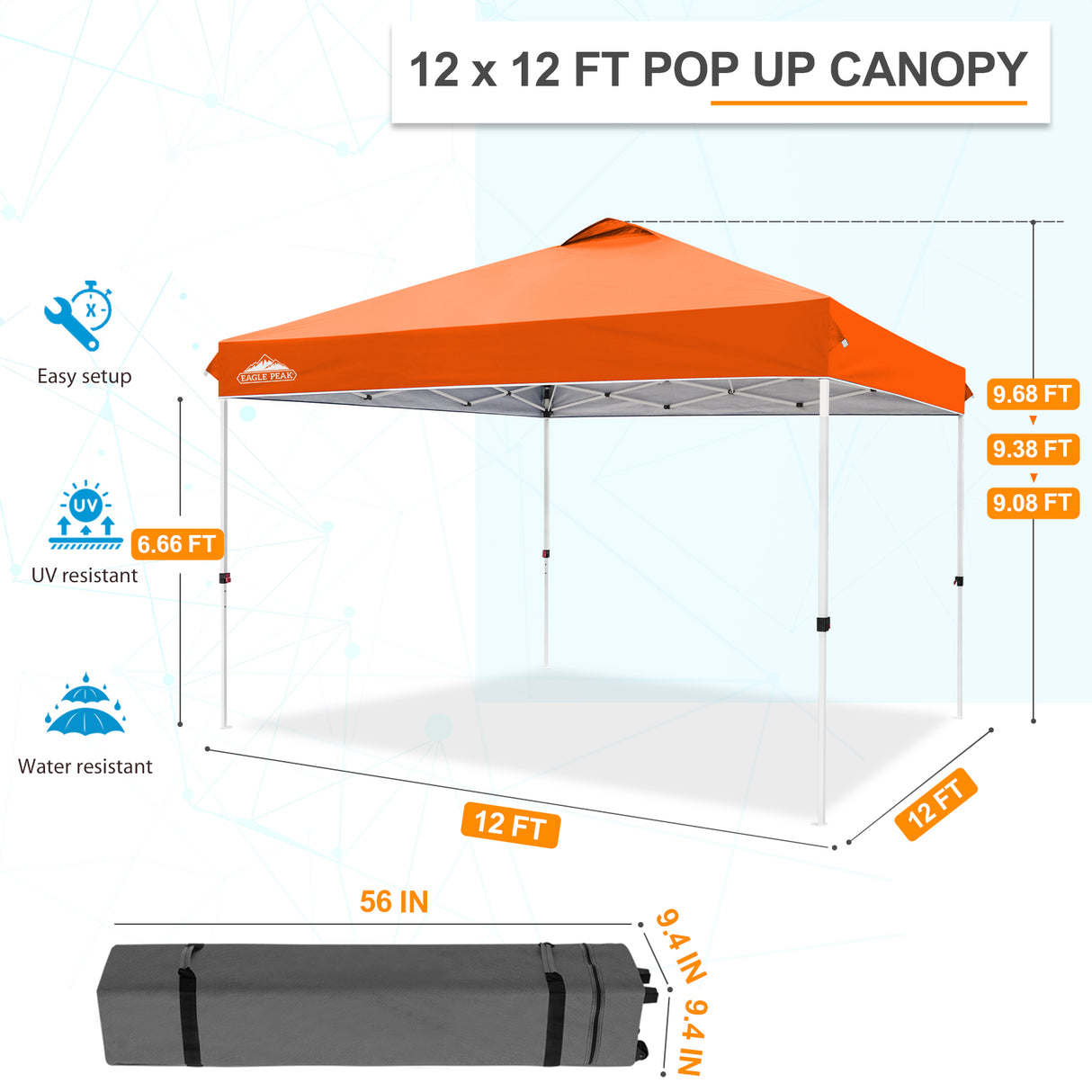 12x12 ft Pop Up Canopy Tent