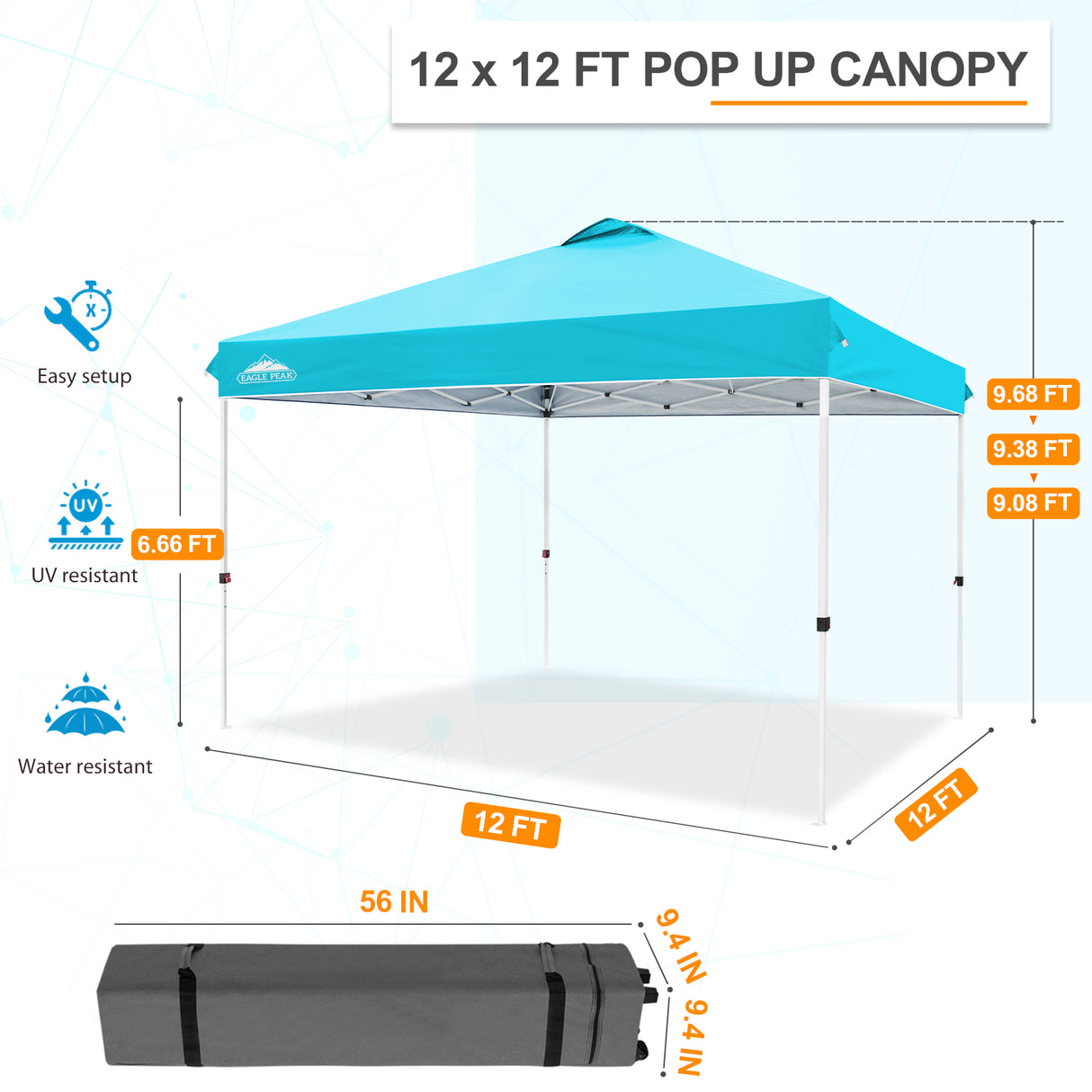 12x12 ft Pop Up Canopy Tent