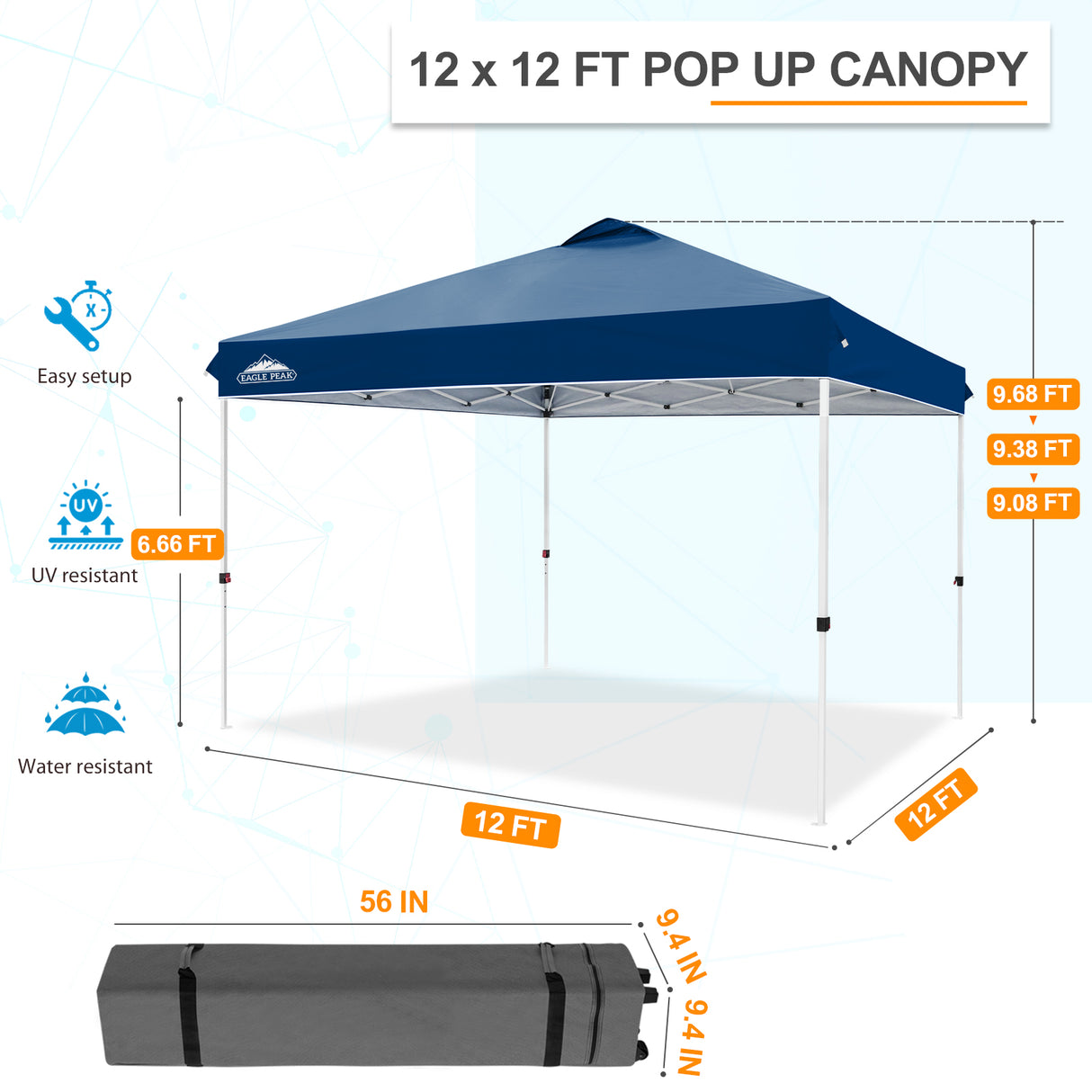 12x12 ft Pop Up Canopy Tent