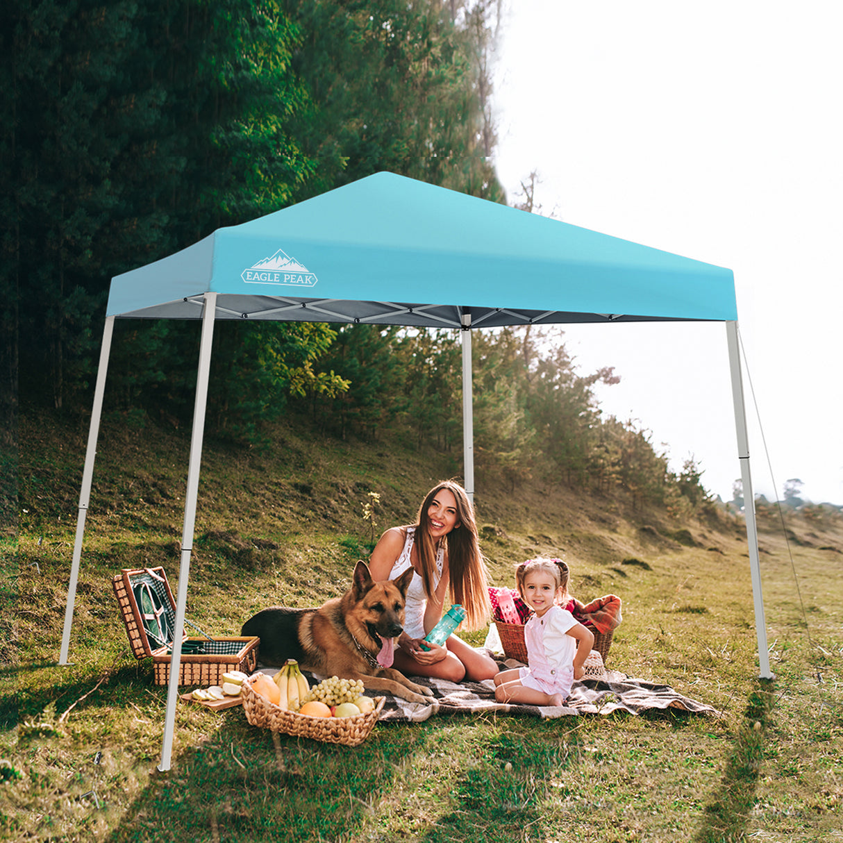 Slant Leg Pop up Canopy Tent, 10x10 Base 8x8 Top