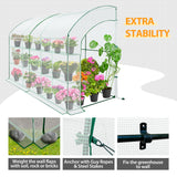 9.9x4.9x7.1 Outdoor Lean to Walk-in Greenhouse with Shelf