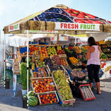 Easy Setup Straight Leg 10x10 Pop Up Canopy Tent Graphix Top w/ 100 sqft of Shade