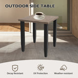 Modern Outdoor Side Table, Wood Grain Top - Eagle Peak Custom Canopy Tent