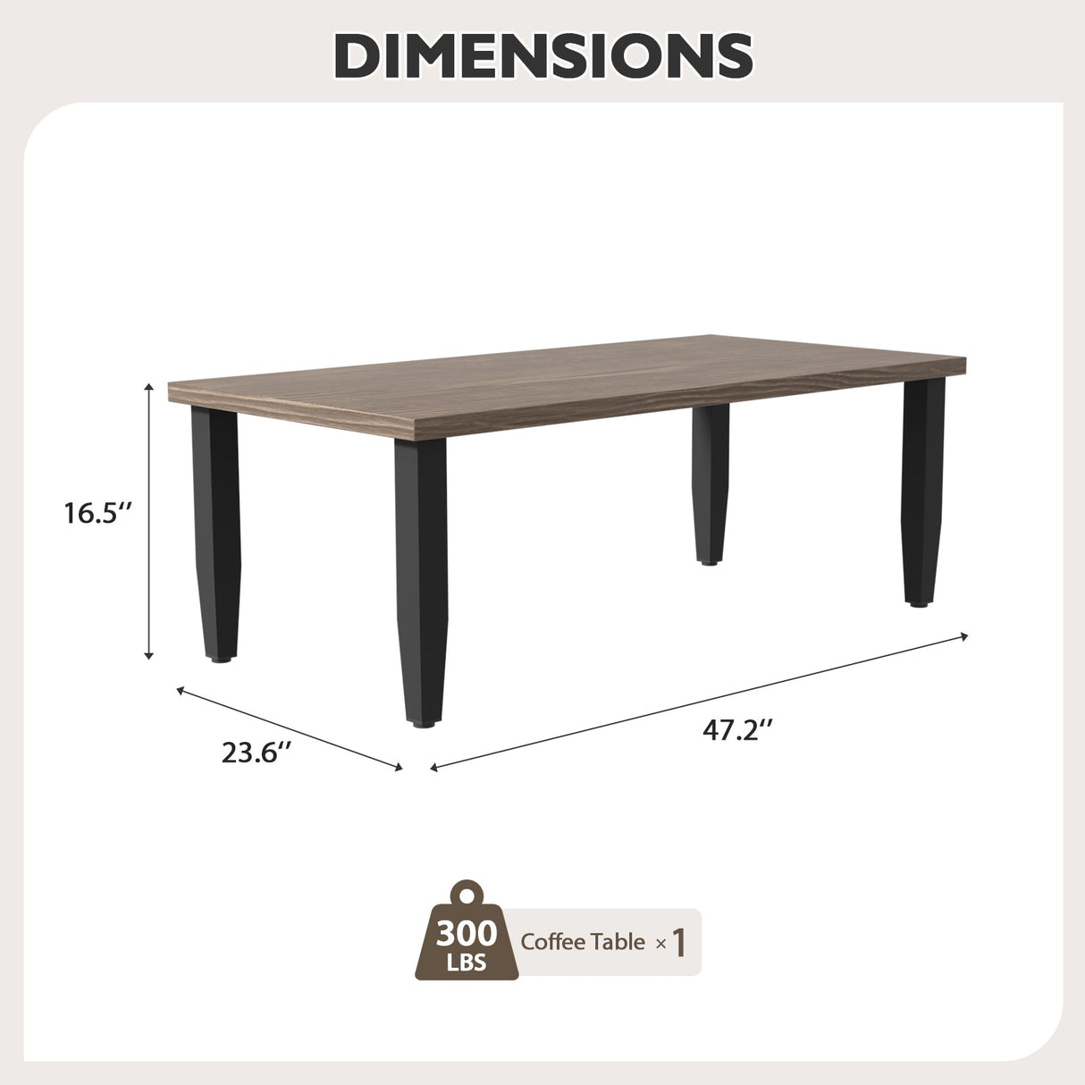 Modern Wicker Outdoor Modern Rectangle Small Patio Table, Wood Grain Top - Eagle Peak Custom Canopy Tent