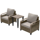 Modern Wicker Outdoor Table and Chairs Set of 3 - Eagle Peak Custom Canopy Tent