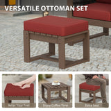 Natural Wood Furniture Set, Sofa and Ottomans, 3 Pieces - Eagle Peak Custom Canopy Tent