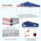 Pop Up Canopy Tent with Wheeled Carry Bag, 8 Stakes, 4 Ropes, 4 Weight Bags, 12x12 ft - Eagle Peak Custom Canopy Tent