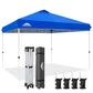 Pop Up Canopy Tent with Wheeled Carry Bag, 8 Stakes, 4 Ropes, 4 Weight Bags, 12x12 ft - Eagle Peak Custom Canopy Tent