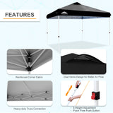 Pop Up Canopy Tent with Wheeled Carry Bag, 8 Stakes, 4 Ropes, 4 Weight Bags, 12x12 ft - Eagle Peak Custom Canopy Tent