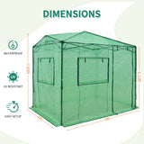 Replacement Cover for 8x6 Portable Walk - in Greenhouse(Frame Not Included) - Eagle Peak Custom Canopy Tent