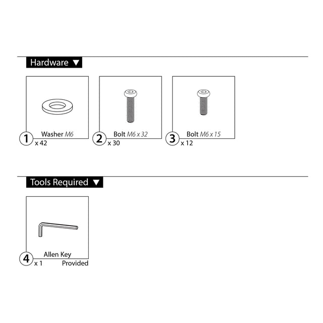 S - DCLS - P4 - BRNBGE - Hardware Kit - Eagle Peak Canopy and Outdoor Products