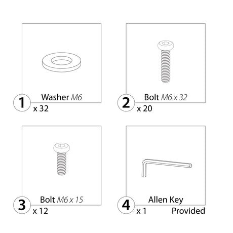 S - RCST - P3 - BRNBGE Part Hardware Set - Eagle Peak Canopy and Outdoor Products