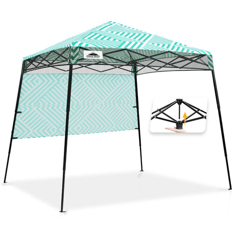 8x8 Backpack Pop Up Canopy Tent w/ Sidewall 8x8 Base 6x6 Top