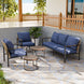 Sunset Dune Outdoor Patio Furniture, 2 Chairs 1 Couch 2 Tables, 5 - Piece Set - Eagle Peak Custom Canopy Tent