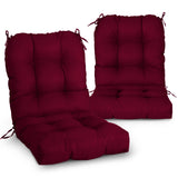 Tufted Outdoor/Indoor Seat/Back Chair Cushion, Set of 2, 42'' x 21'' - Eagle Peak Custom Canopy Tent