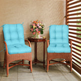 Tufted Outdoor/Indoor Seat/Back Chair Cushion, Set of 2, 42'' x 21'' - Eagle Peak Custom Canopy Tent