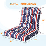 Tufted Outdoor/Indoor Seat/Back Chair Cushions, Set of 2, 42'' x 21'' - Eagle Peak Custom Canopy Tent