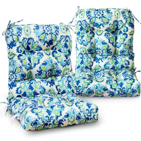 Tufted Outdoor/Indoor Seat/Back Chair Cushions, Set of 2, 42'' x 21'' - Eagle Peak Custom Canopy Tent