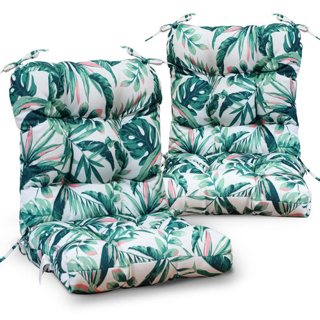 Tufted Outdoor/Indoor Seat/Back Chair Cushions, Set of 2, 42'' x 21'' - Eagle Peak Custom Canopy Tent