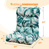 Tufted Outdoor/Indoor Seat/Back Chair Cushions, Set of 2, 42'' x 21'' - Eagle Peak Custom Canopy Tent