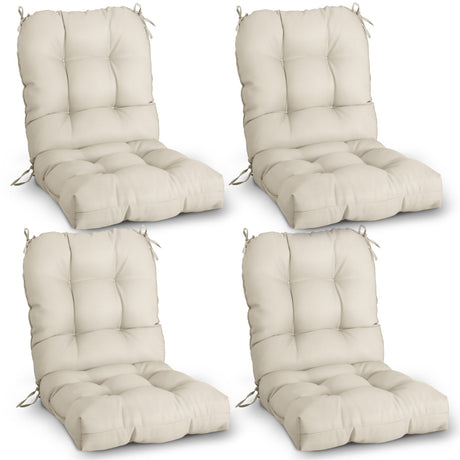 Tufted Outdoor/Indoor Seat/Back Chair Cushions, Set of 4, 42'' x 21'' - Eagle Peak Custom Canopy Tent