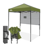 6x4 ft Instant Pop Up Canopy with Adjustable Sun Wall