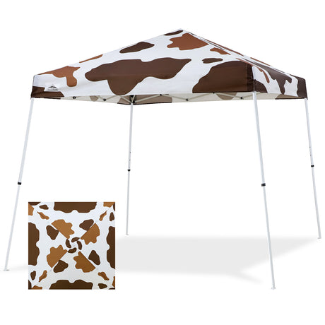 EAGLE PEAK Slant Leg Pop up Canopy Tent, 10x10 Base 8x8 Top