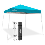 Slant Leg Pop up Canopy Tent, 10x10 Base 8x8 Top