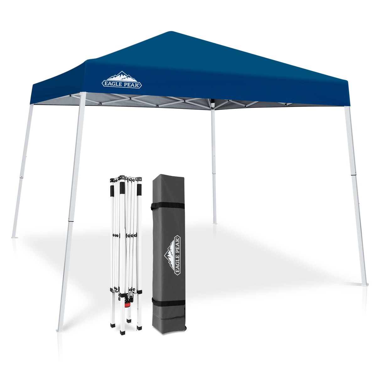 Slant Leg Pop up Canopy Tent, 10x10 Base 8x8 Top