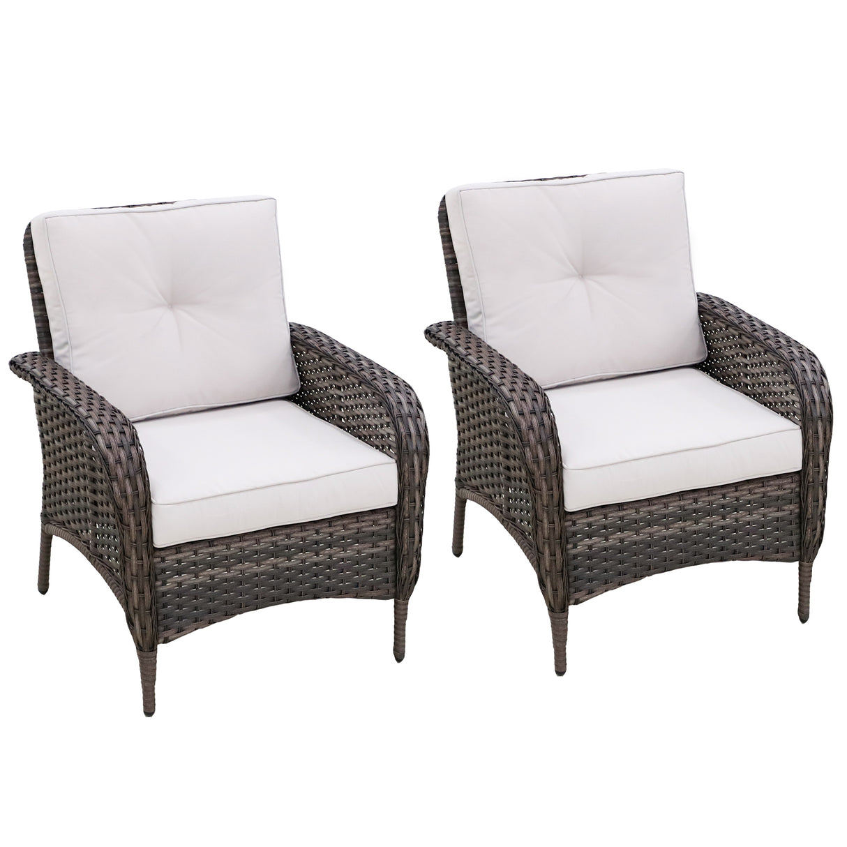 EAGLE PEAK 3pc Patio Rocking Chair Set, Rattan Wicker Furniture Set