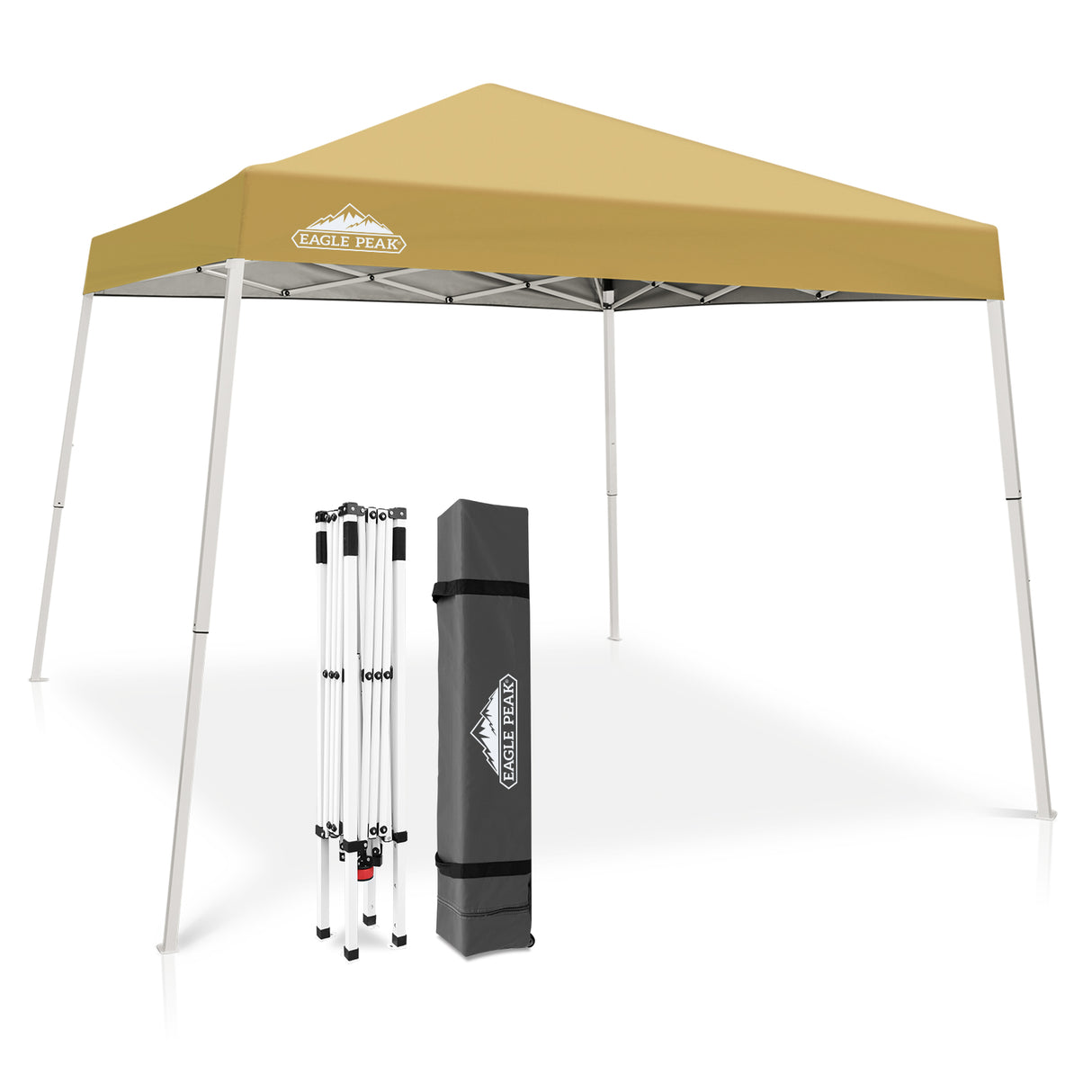 Slant Leg Pop up Canopy Tent, 10x10 Base 8x8 Top