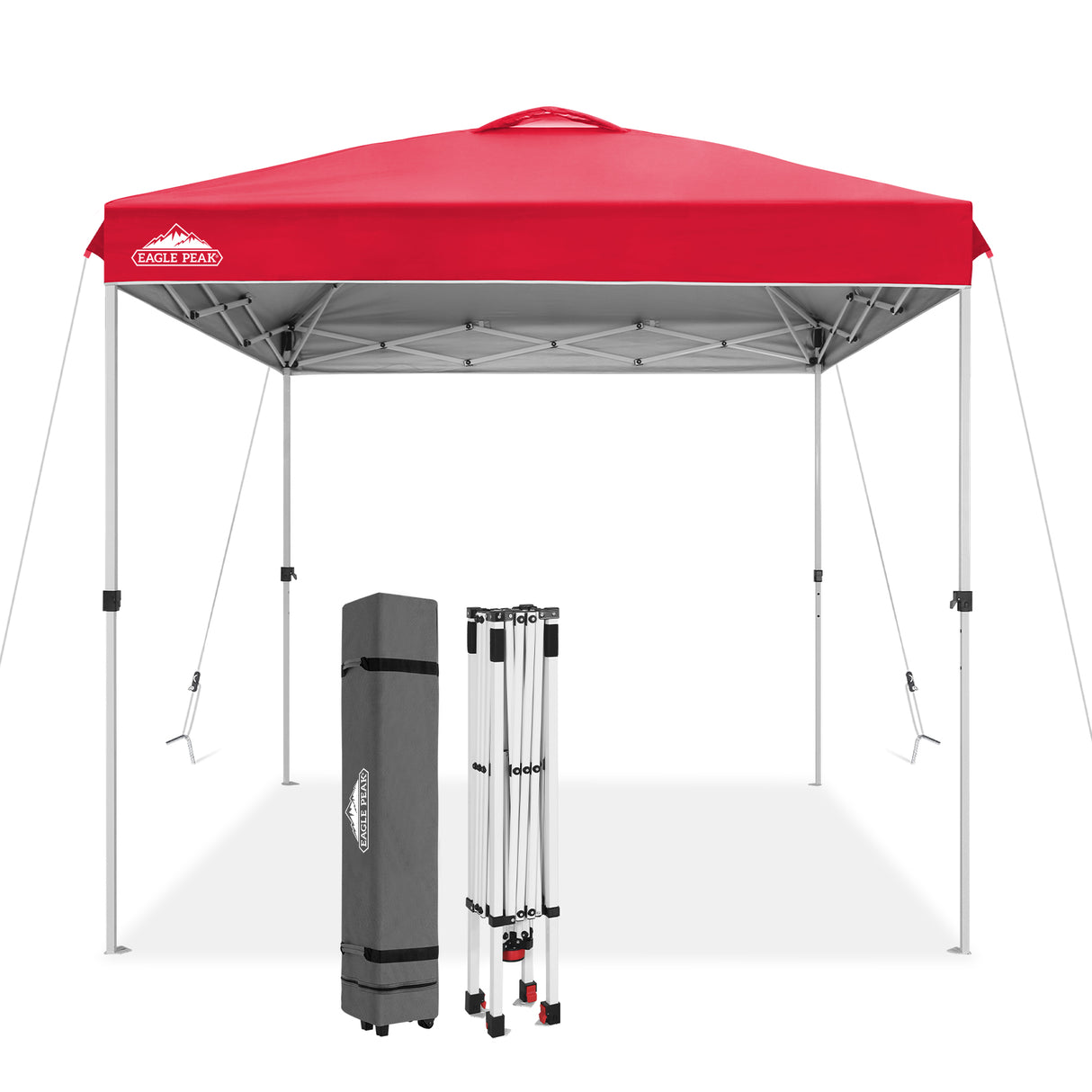 8x8 Pop Up Straight Leg Canopy with Wheeled Bag - Eagle Peak Custom Canopy Tent