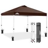 Easy Setup Straight Leg 10x10 Pop Up Canopy Tent w/ 100 sqft of Shade