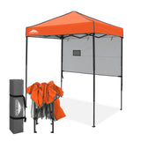 6x4 ft Instant Pop Up Canopy with Adjustable Sun Wall