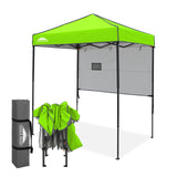 6x4 ft Instant Pop Up Canopy with Adjustable Sun Wall