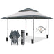 13x13 Straight Leg Pop Up Canopy Tent with 169 sqft of Shade