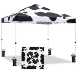 Easy Setup Straight Leg 10x10 Pop Up Canopy Tent Graphix Top w/ 100 sqft of Shade