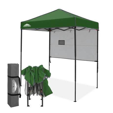 6x4 ft Instant Pop Up Canopy with Adjustable Sun Wall