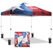 Easy Setup Straight Leg 10x10 Pop Up Canopy Tent Graphix Top w/ 100 sqft of Shade