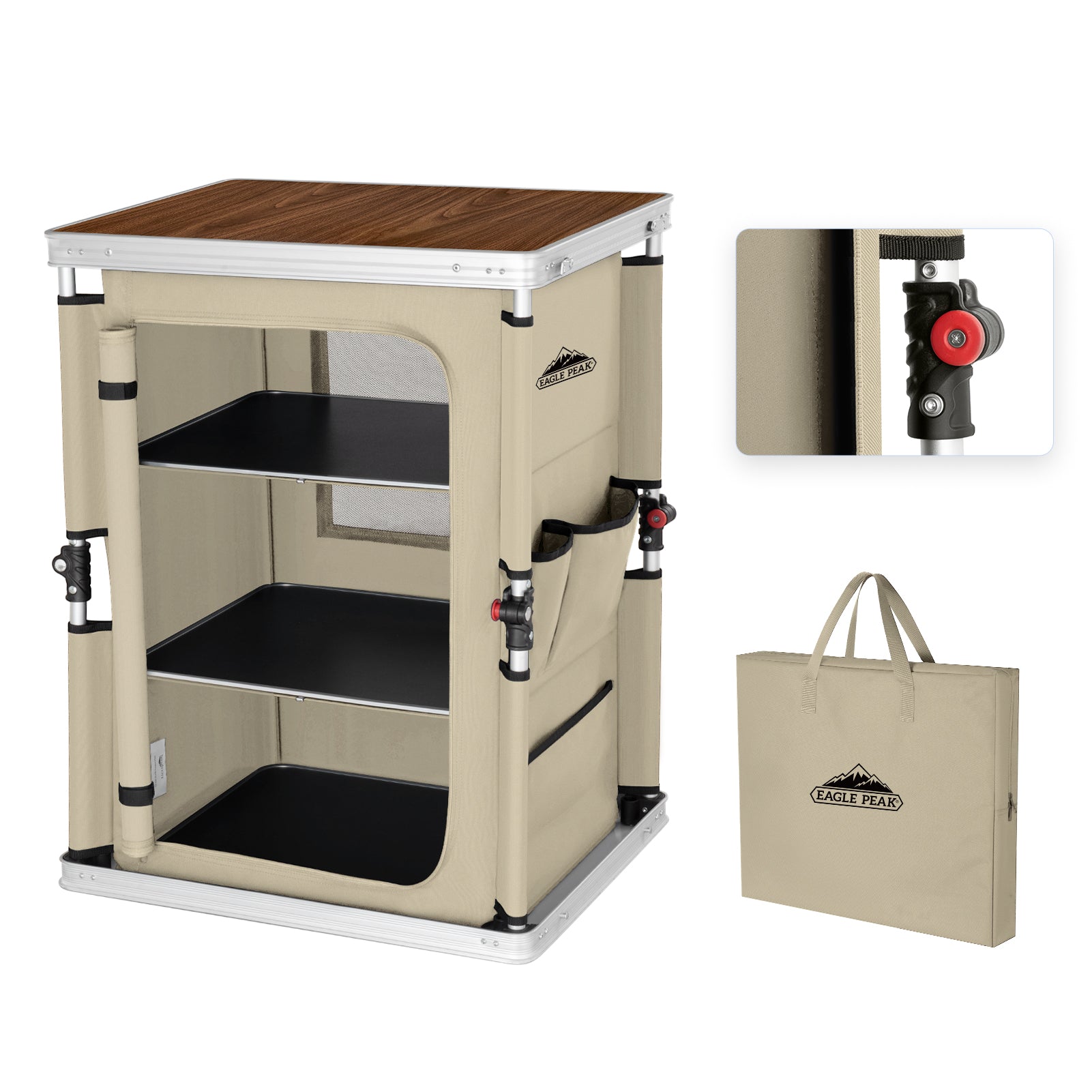Folding Portable Camping Storage Cabinet to Organize Your Camping